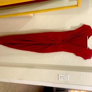 Wine red dress for spring or summer